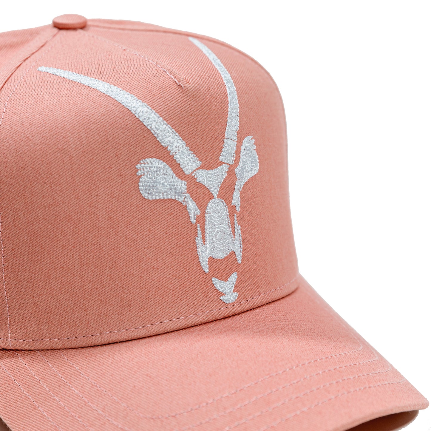 Pink Oryx baseball cap, Man, woman, alsadu, white embroidery, truck cap, unsex
