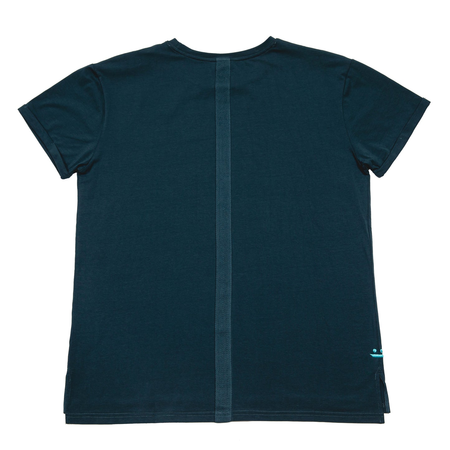 Blue Aegean, T-shirt, shirt, man, plane tee, soft cotton, sleek, back view,